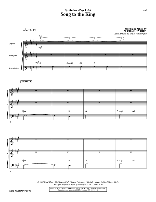 Song To The King Synth (Pocket Full Of Rocks)