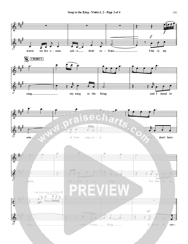 Song To The King Violin 1/2 (Pocket Full Of Rocks)