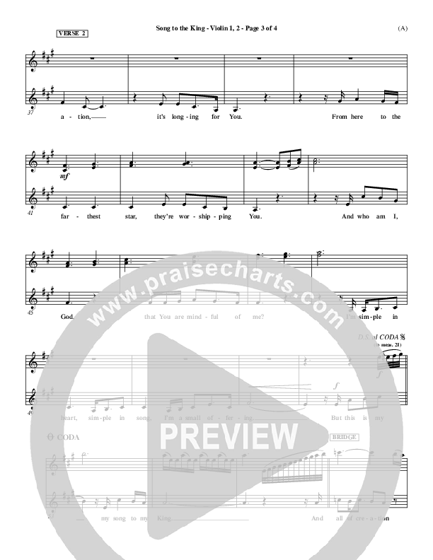 Song To The King Violin 1/2 (Pocket Full Of Rocks)