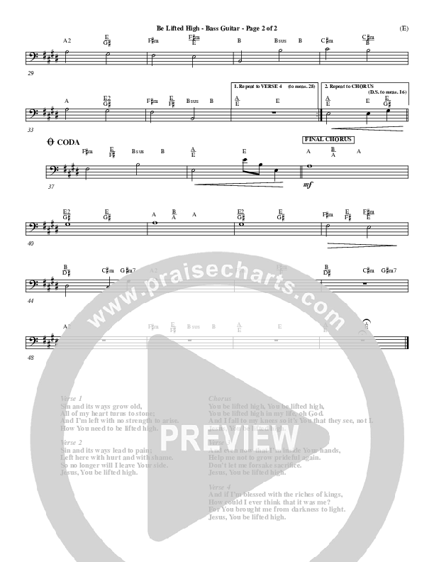 Be Lifted High Bass Guitar (Leeland)