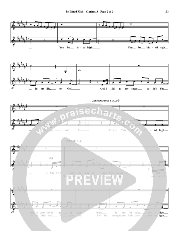 Be Lifted High Clarinet 3 (Leeland)