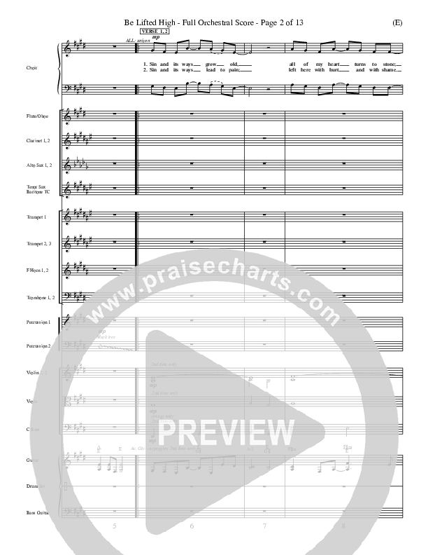 Be Lifted High Conductor's Score (Leeland)