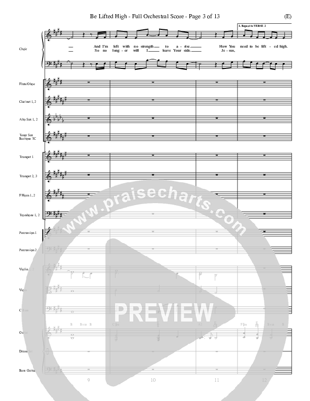 Be Lifted High Conductor's Score (Leeland)