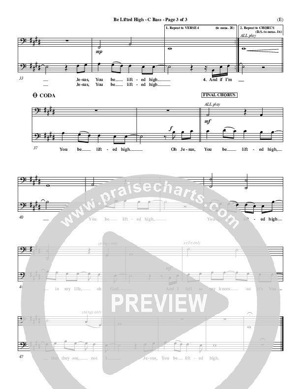 Be Lifted High Contrabass (Leeland)