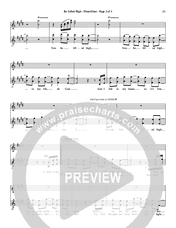 Be Lifted High Flute/Oboe (Leeland)