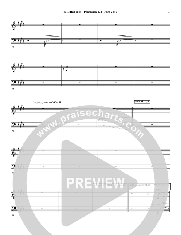 Be Lifted High Percussion 1/2 (Leeland)