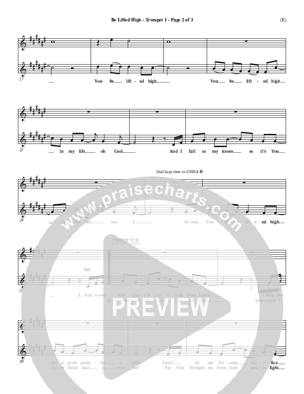 Be Lifted High Trumpet 1 (Leeland)