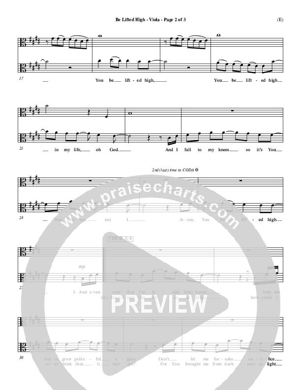 Be Lifted High Viola (Leeland)