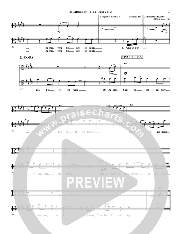 Be Lifted High Viola (Leeland)