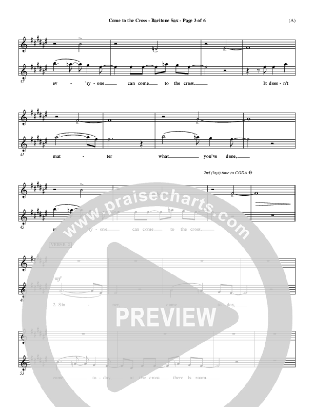 Come To The Cross Bari Sax (Michael W. Smith)