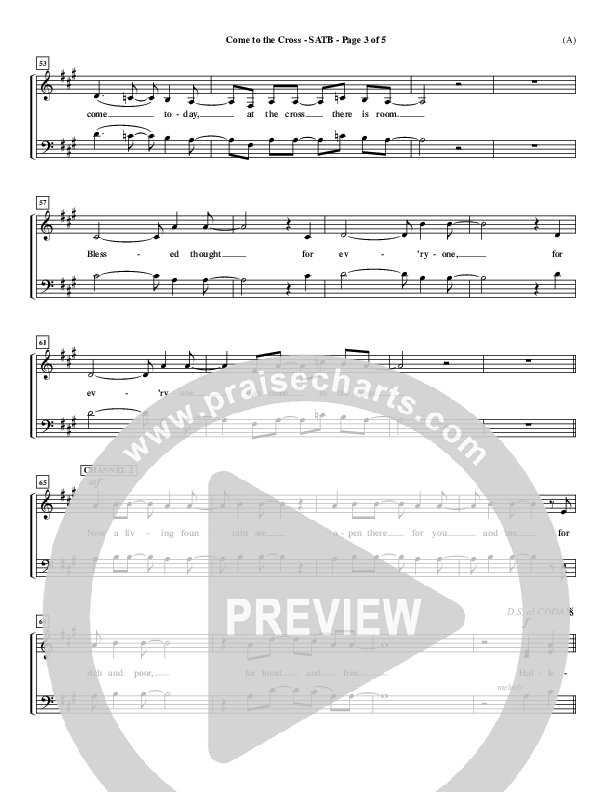 Come To The Cross Choir Vocals (SATB) (Michael W. Smith)