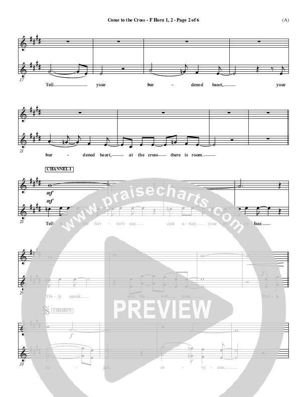 Come To The Cross French Horn 1/2 (Michael W. Smith)