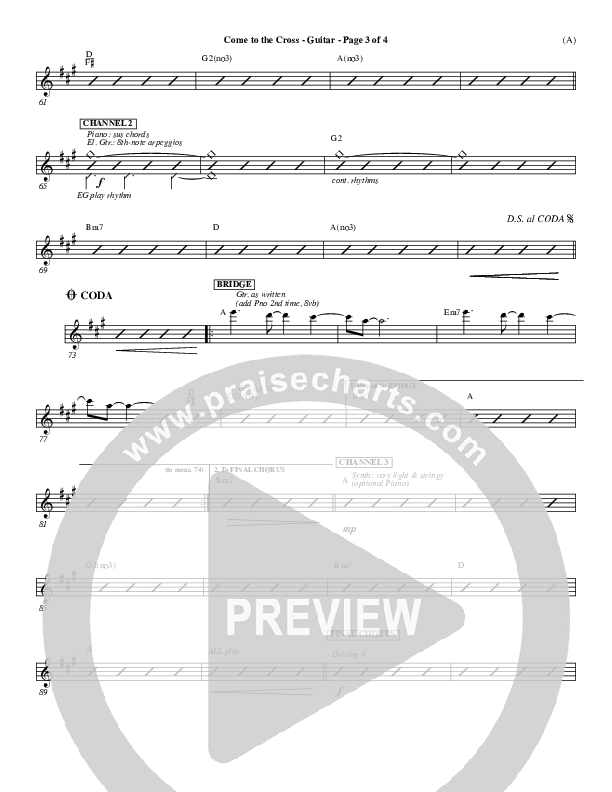 Come To The Cross Guitar (Michael W. Smith)