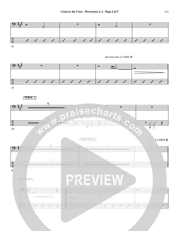 Come To The Cross Percussion 1/2 (Michael W. Smith)