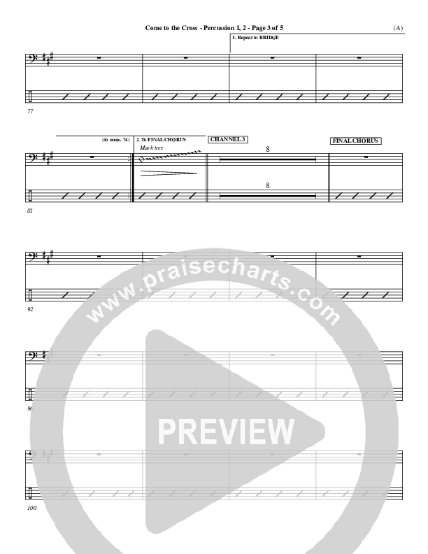 Come To The Cross Percussion 1/2 (Michael W. Smith)