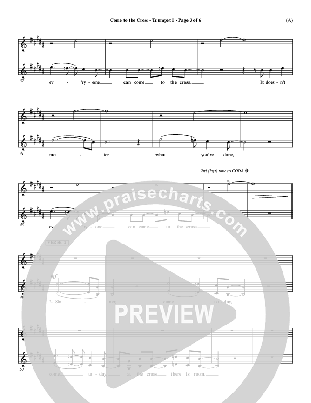 Come To The Cross Trumpet 1 (Michael W. Smith)