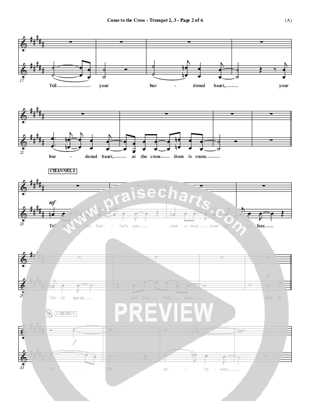 Come To The Cross Trumpet 2/3 (Michael W. Smith)
