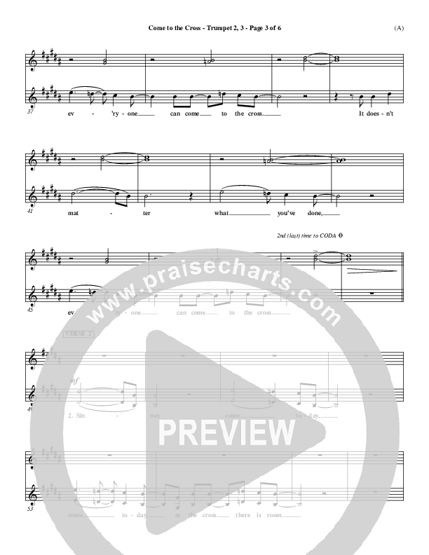 Come To The Cross Trumpet 2/3 (Michael W. Smith)