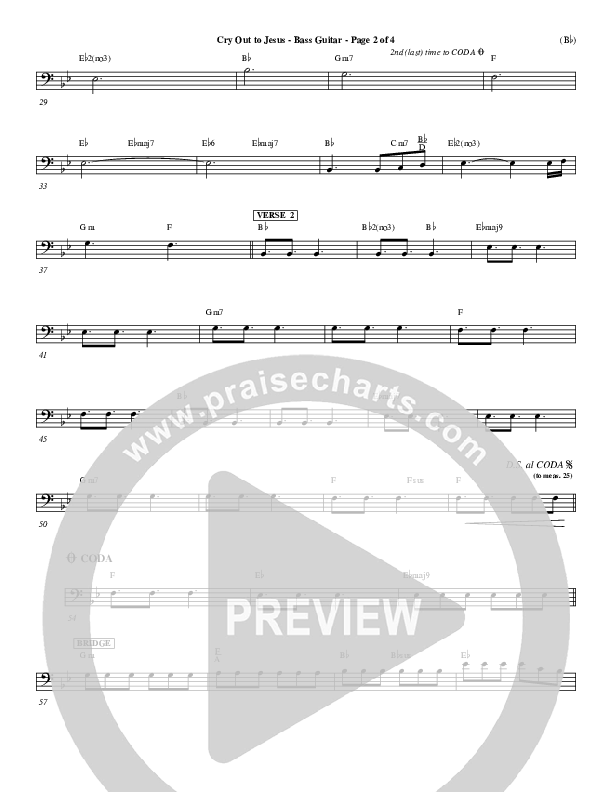 Cry Out To Jesus Rhythm Chart (Third Day)