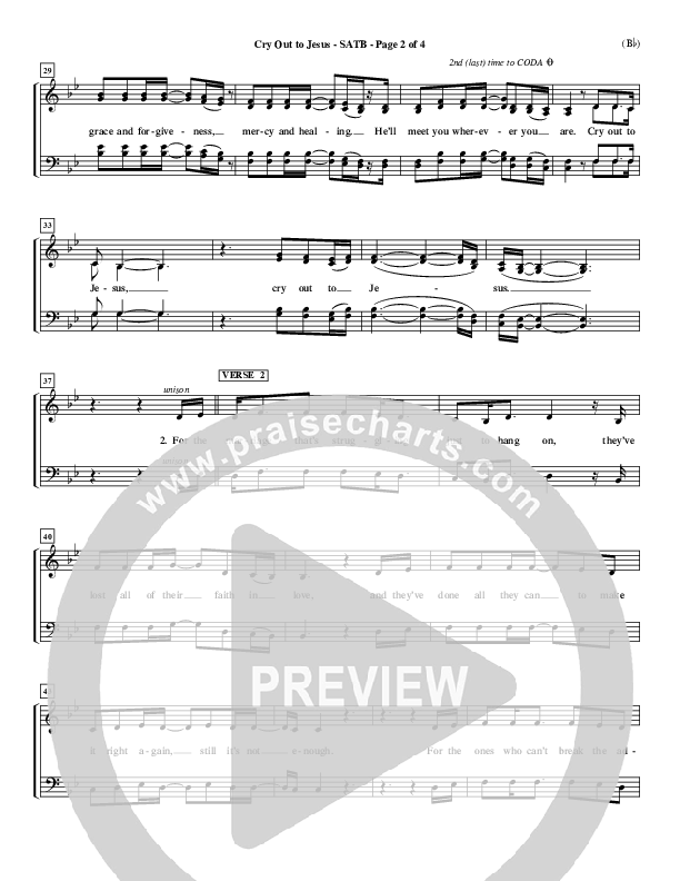 Cry Out To Jesus Choir Vocals (SATB) (Third Day)