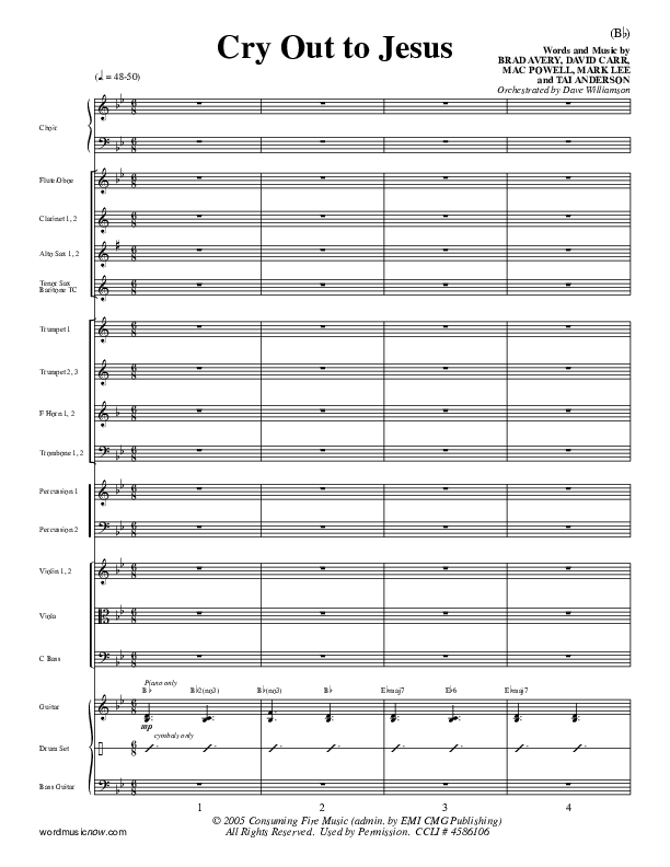 Cry Out To Jesus Orchestration (Third Day)