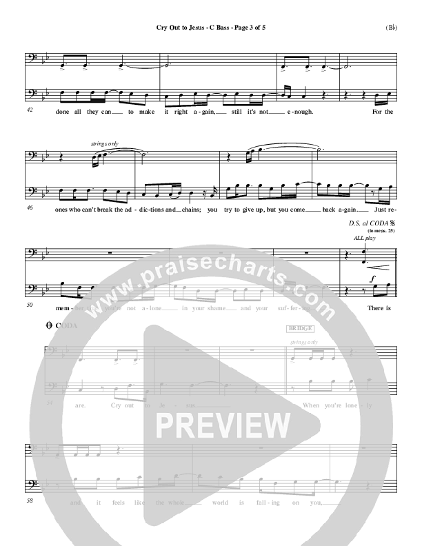 Cry Out To Jesus Contrabass (Third Day)