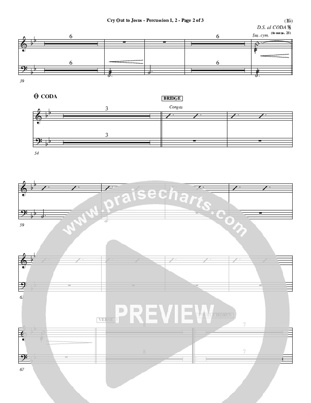 Cry Out To Jesus Percussion 1/2 (Third Day)