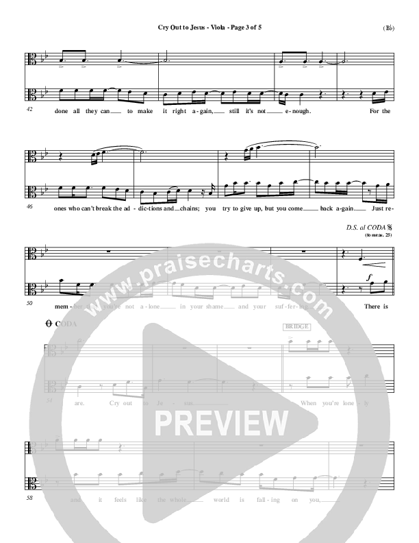 Cry Out To Jesus Viola (Third Day)