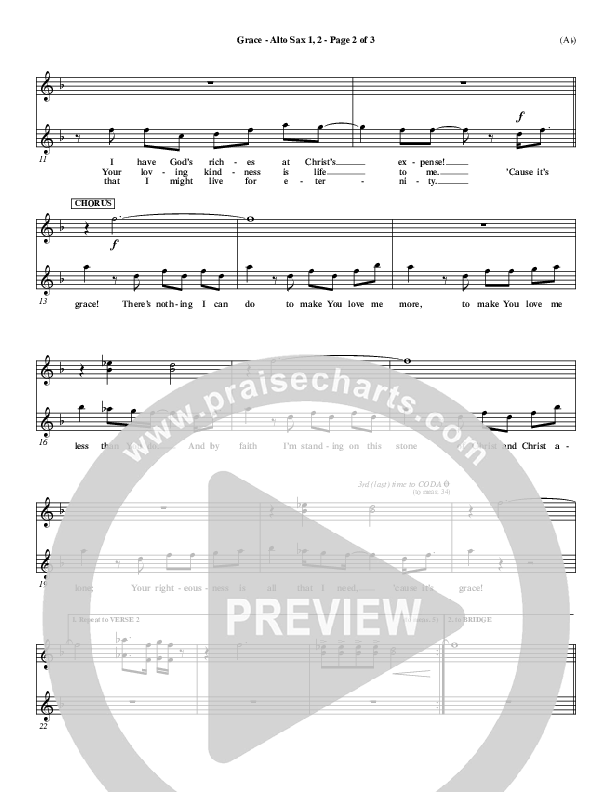 Grace Alto Sax 1/2 (Stuart Townend)