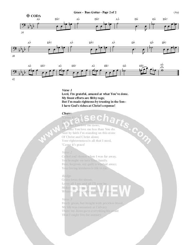 Grace Rhythm Chart (Stuart Townend)