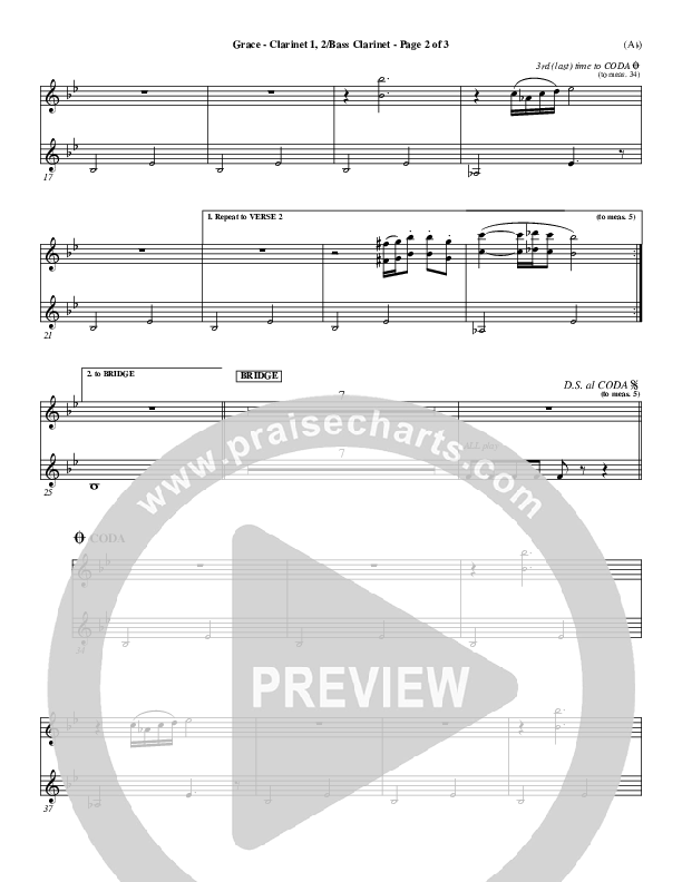 Grace Clarinet 1/2, Bass Clarinet (Stuart Townend)