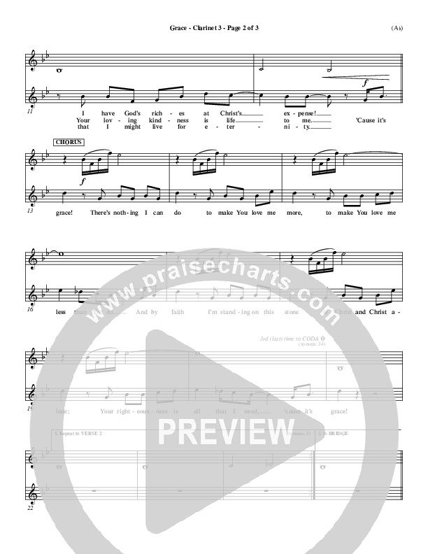 Grace Clarinet 3 (Stuart Townend)