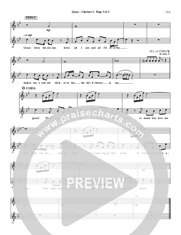 Grace Clarinet 3 (Stuart Townend)