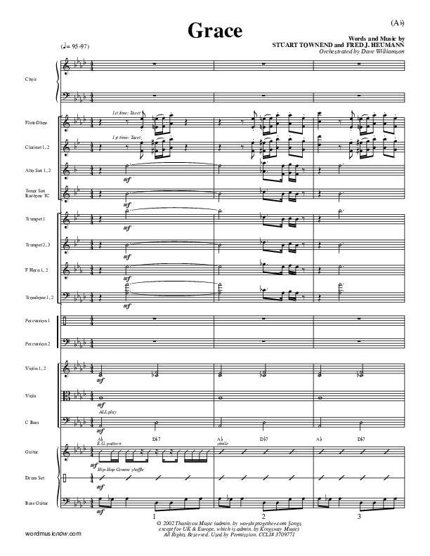 Grace Conductor's Score (Stuart Townend)