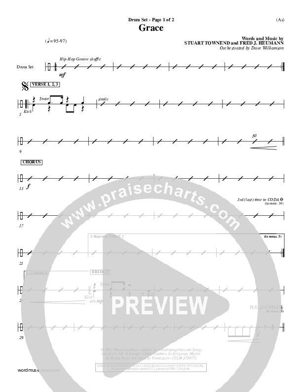 Grace Drum Set (Stuart Townend)