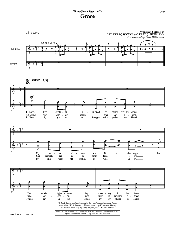 Grace Flute/Oboe (Stuart Townend)