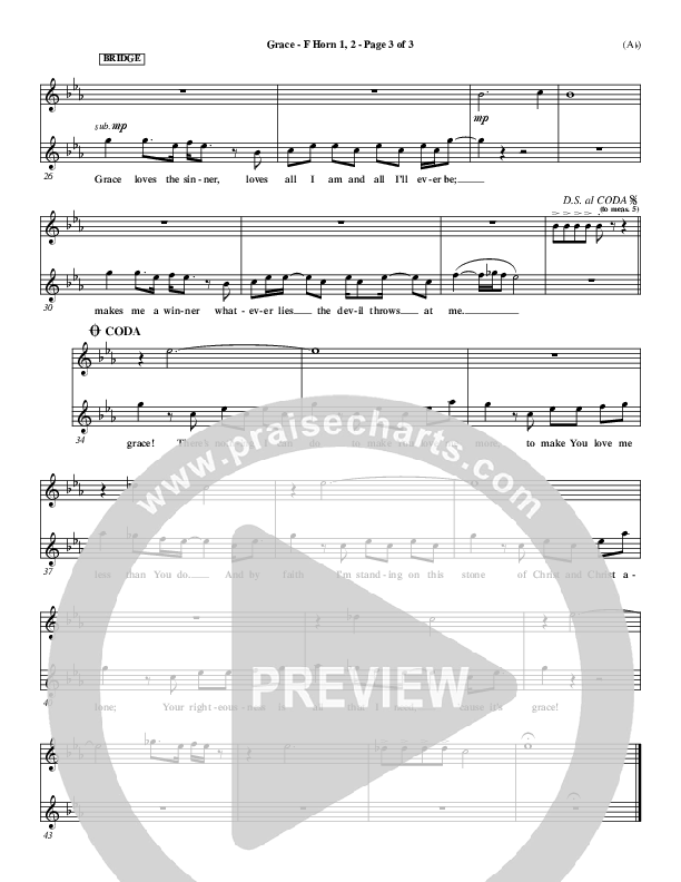 Grace French Horn 1/2 (Stuart Townend)