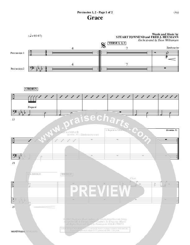 Grace Percussion 1/2 (Stuart Townend)