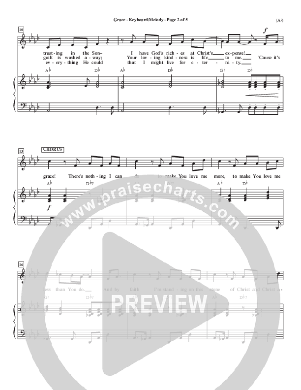 Grace Piano Sheet (Stuart Townend)