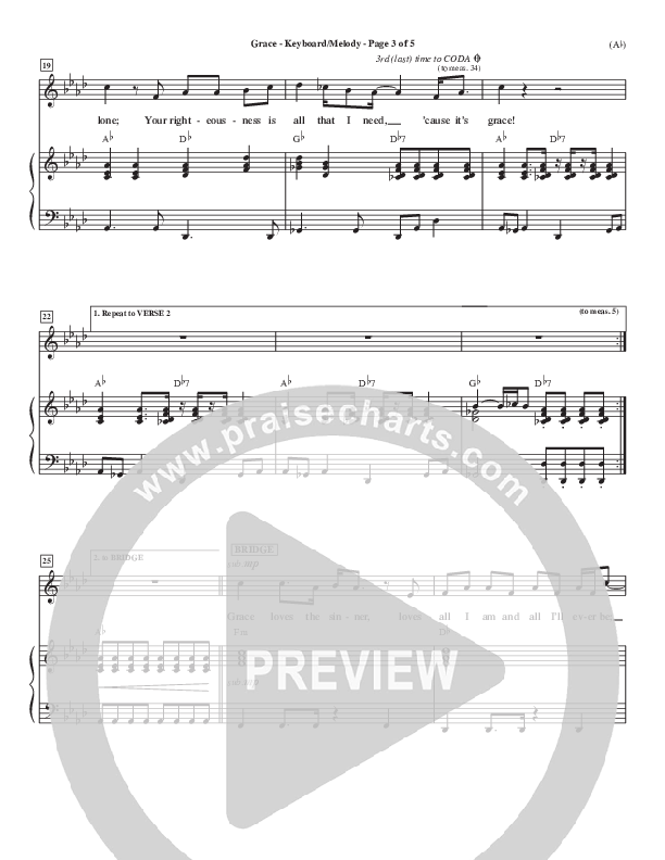 Grace Piano Sheet (Stuart Townend)