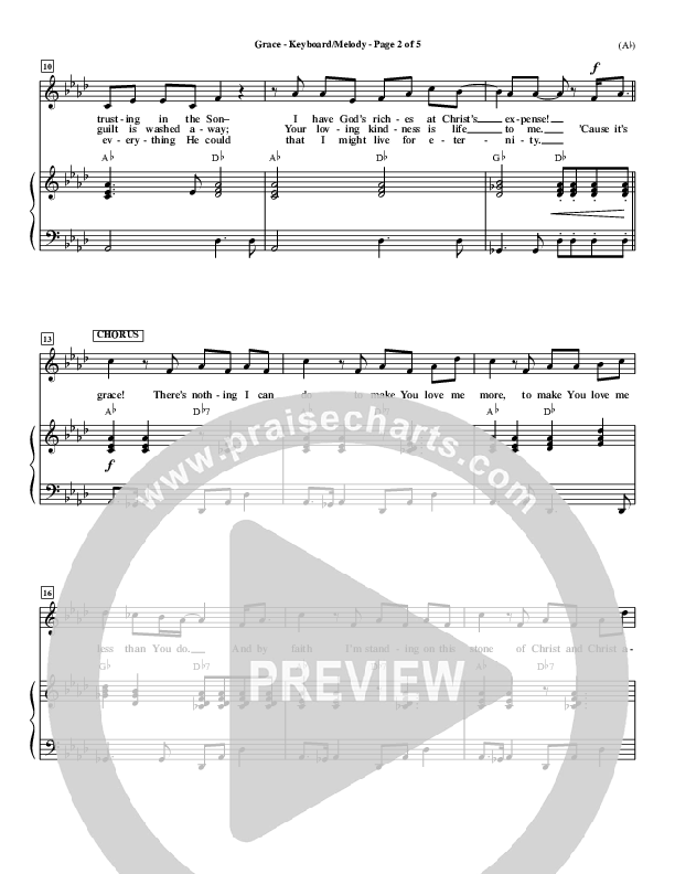 Grace Lead Sheet (Stuart Townend)