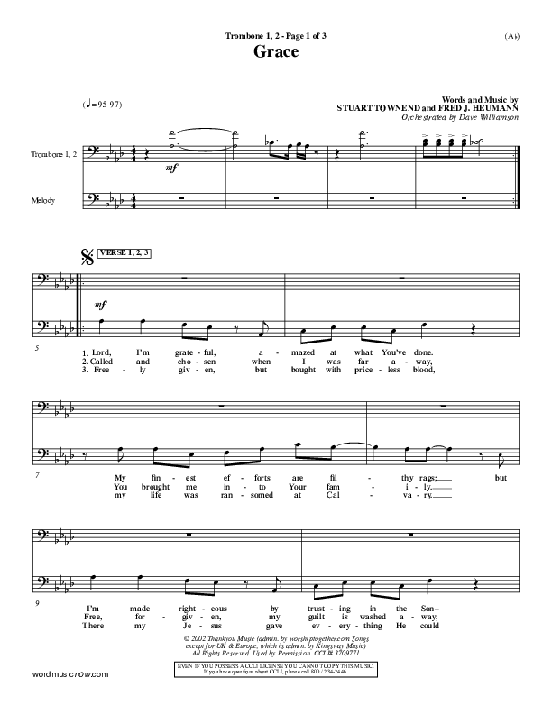 Grace Trombone 1/2 (Stuart Townend)