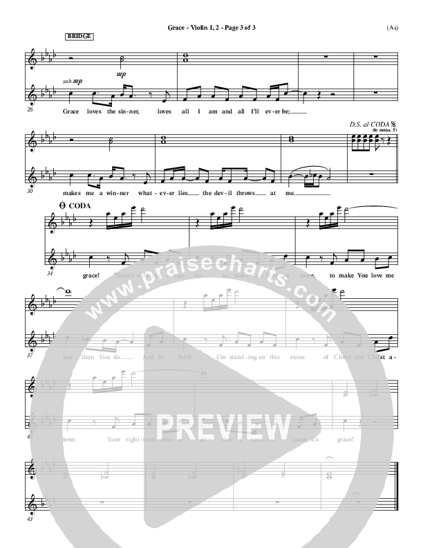 Grace Violin 1/2 (Stuart Townend)