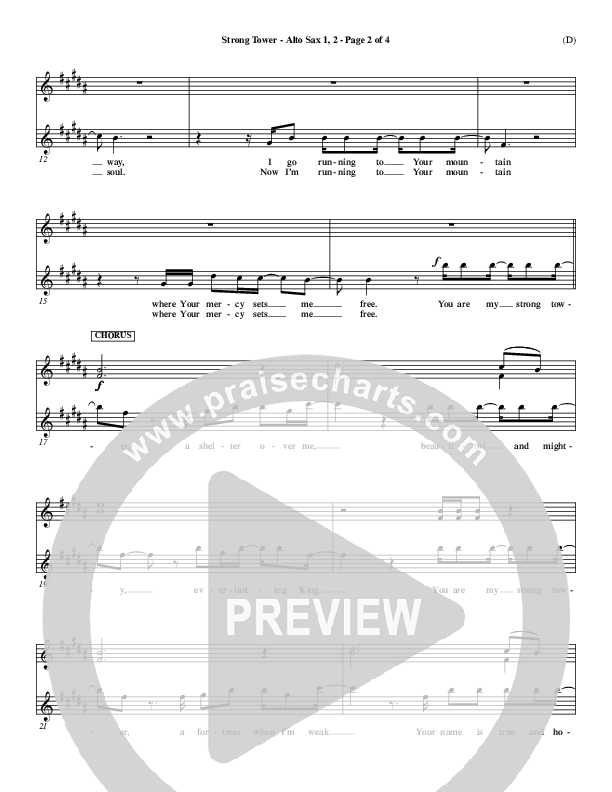 Strong Tower Alto Sax 1/2 (Kutless)