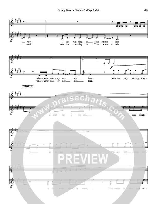 Strong Tower Clarinet 3 (Kutless)