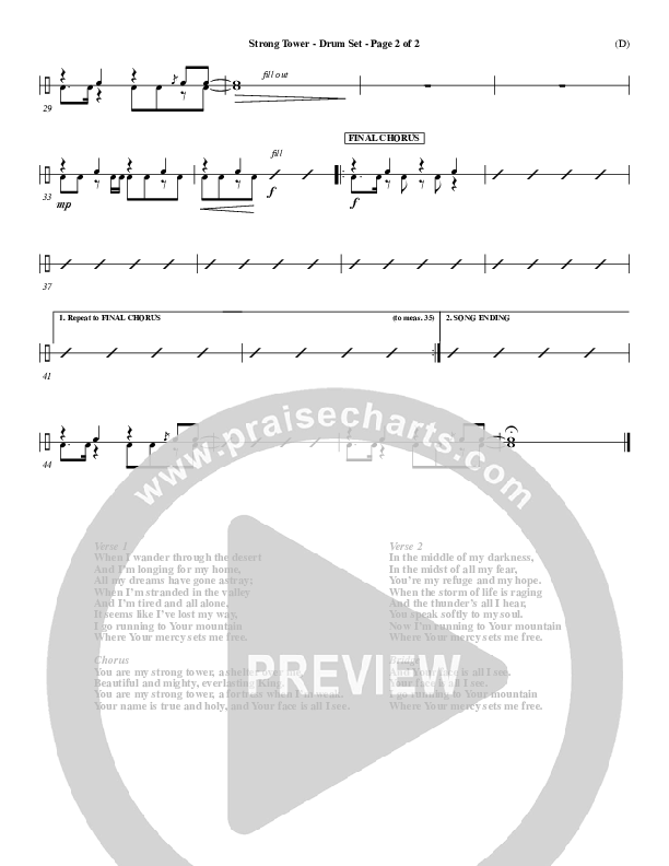 Strong Tower Drum Set (Kutless)