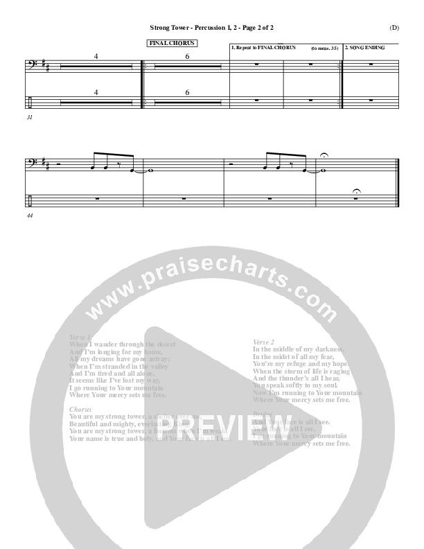 Strong Tower Percussion (Kutless)
