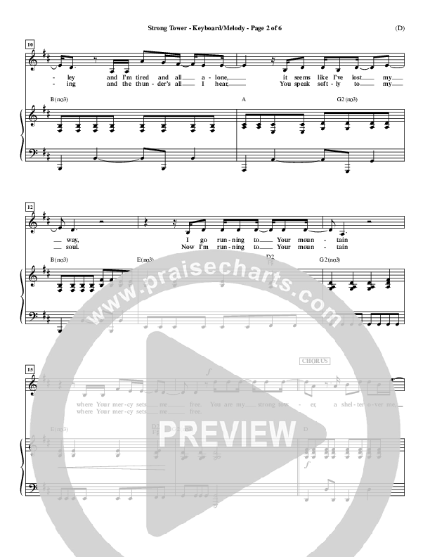 Strong Tower Lead Sheet (Kutless)