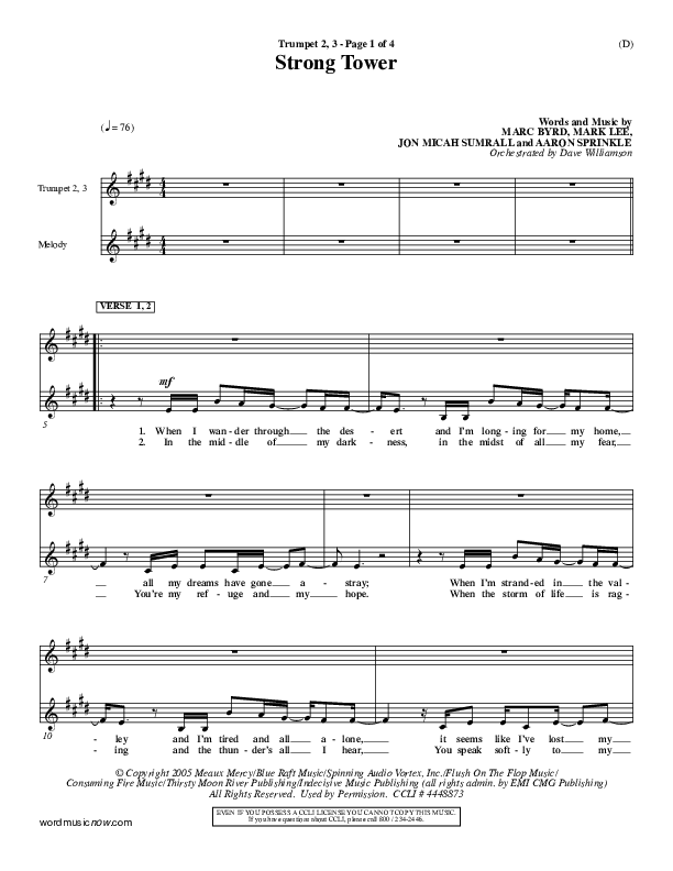 Strong Tower Trumpet 2/3 (Kutless)