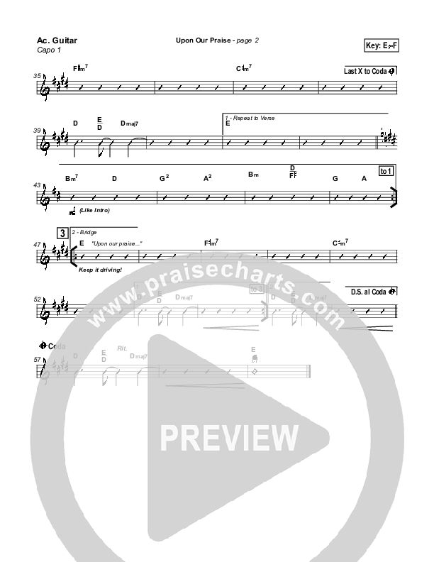 Upon Our Praise Acoustic Guitar (New Life Worship)